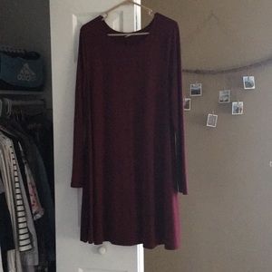 Burgundy dress